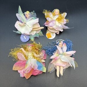 Lot of 4 Fairy Princess Dolls / Ornaments Schylling 4" 2NWT / 2NWOT Christmas